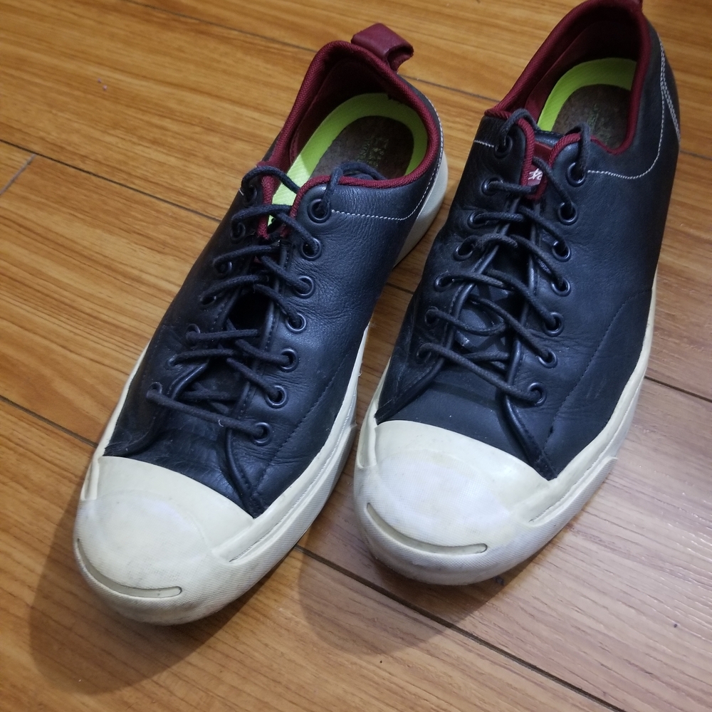 Men's Black and Cream Sneakers